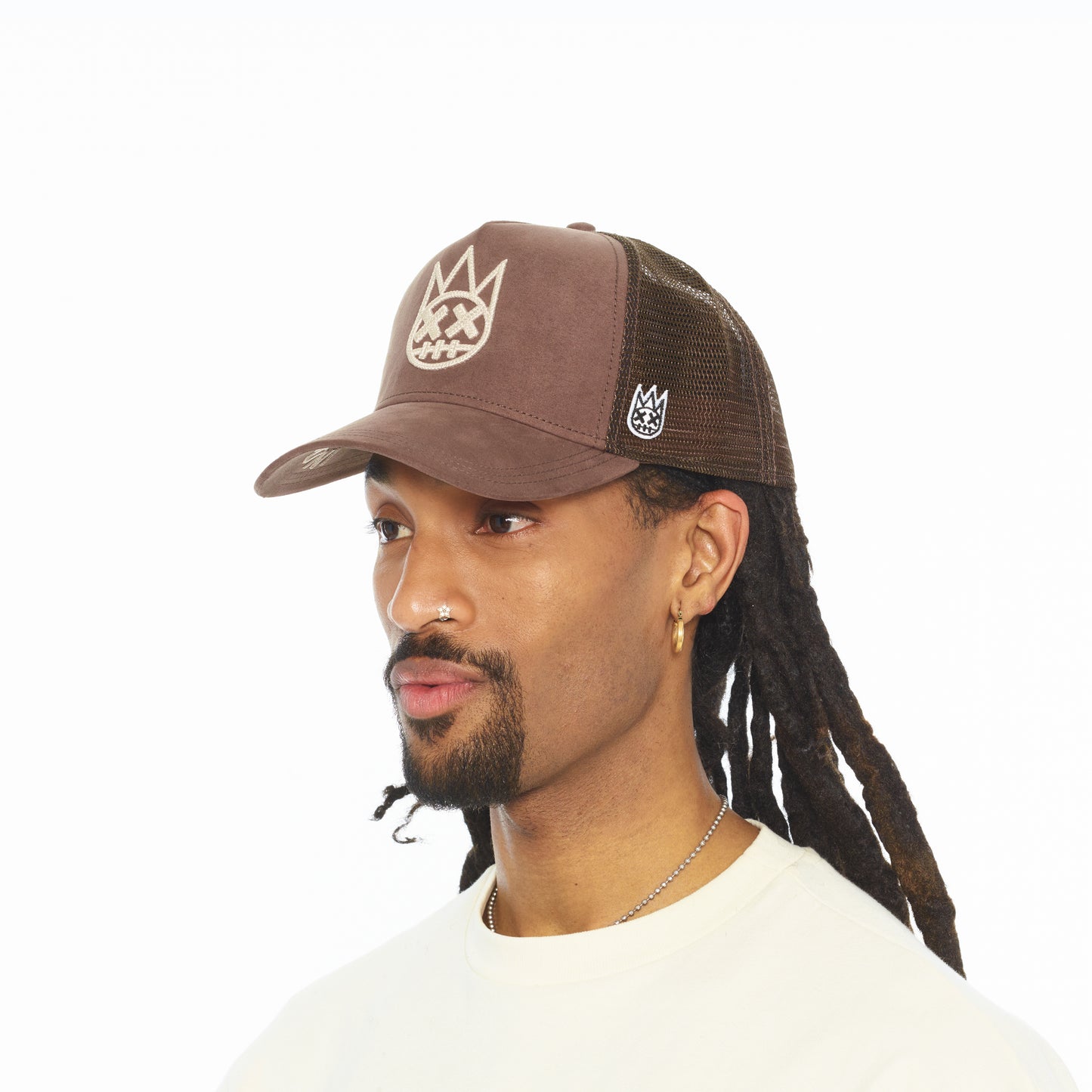 Cult's Logo Mesh Back Trucker Hat In Pinecone