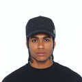 Cult's Mesh Back Trucker Hat "Rope Logo" In Black