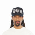 Cult X El Alfa A Frame Hat "Multi Crystal Logo" In Black