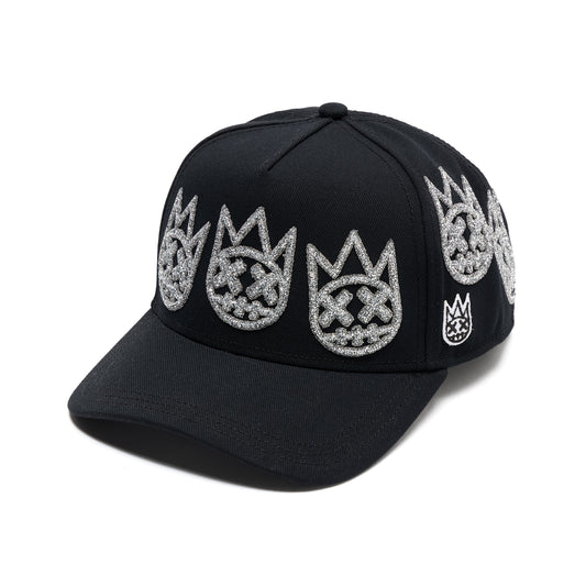 Cult X El Alfa A Frame Hat "Multi Crystal Logo" In Black