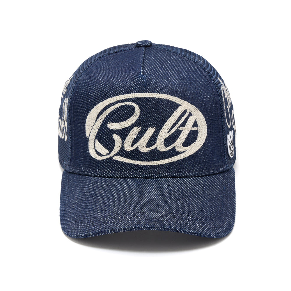 Cult's Mesh Back Trucker Hat "Community" In Raw