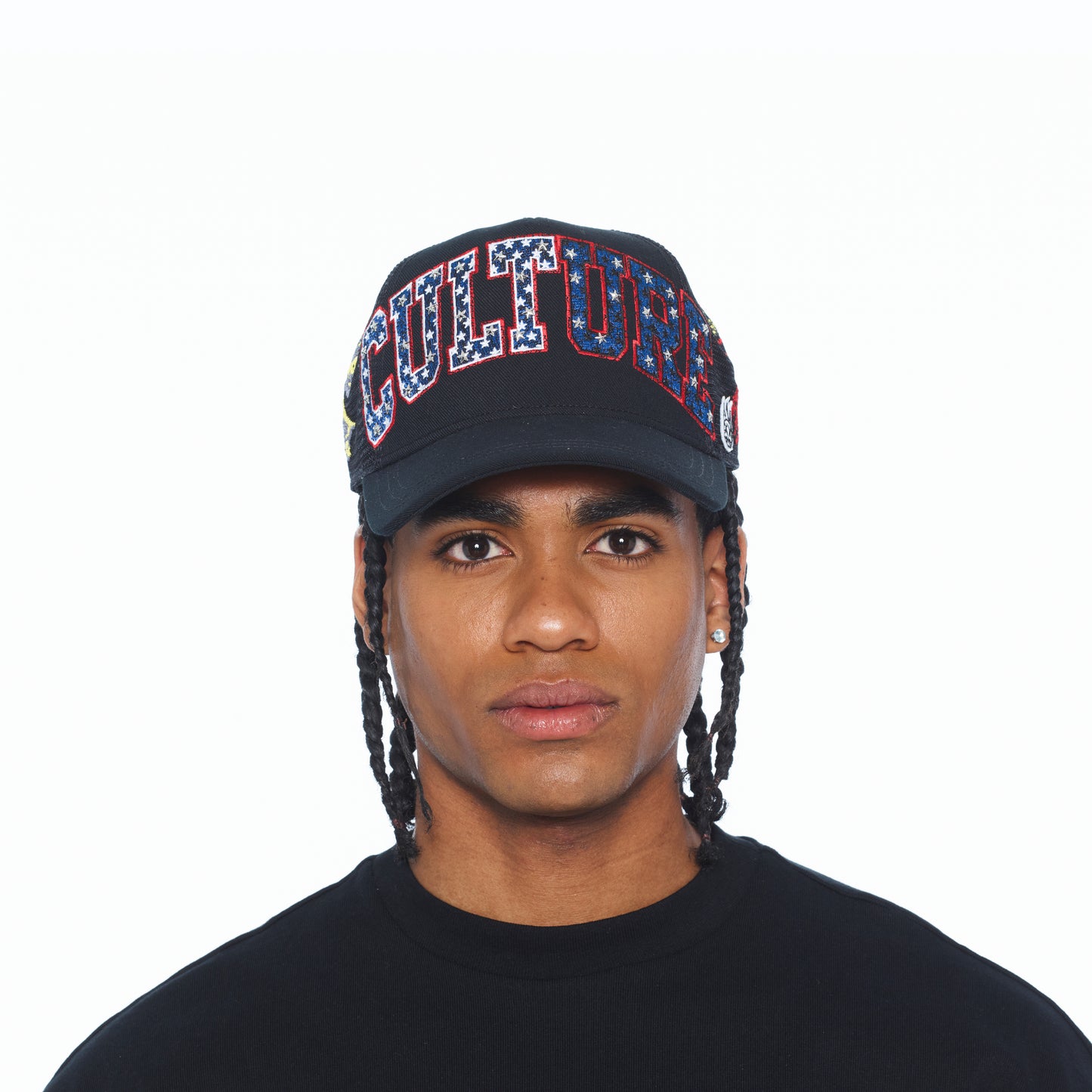 Cult's Mesh Back Trucker Hat "Culture" In Black