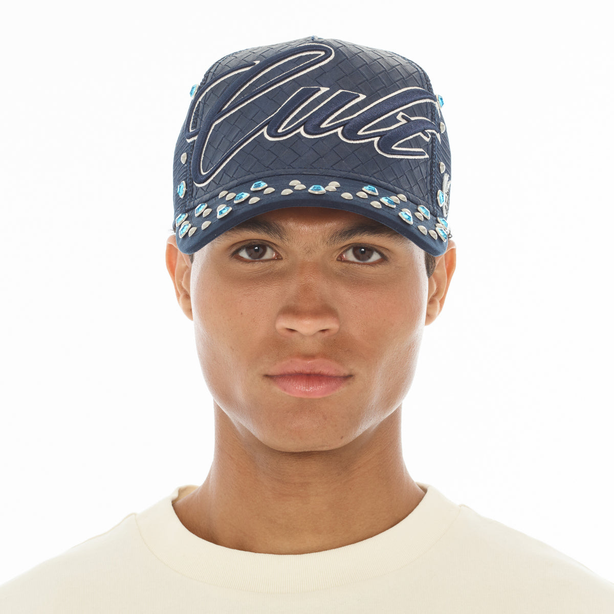 Cult's Mesh Back Trucker Hat "Studs" In Navy