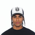 Cult's Mesh Back Trucker Hat "Divine Sounds" In Black/White