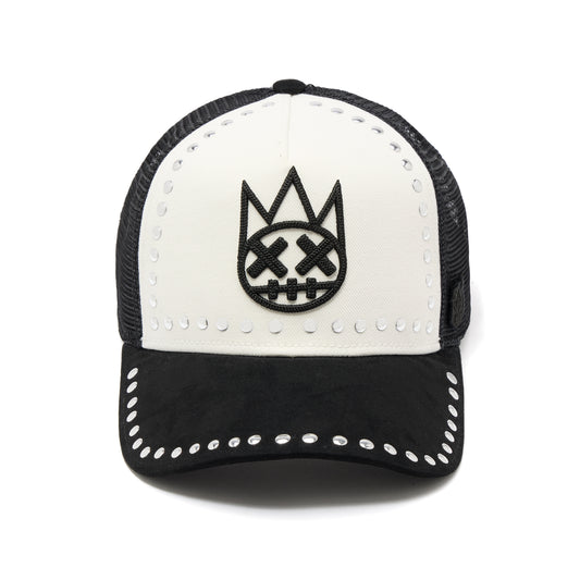Cult's Mesh Back Trucker Hat "Divine Sounds" In Black/White