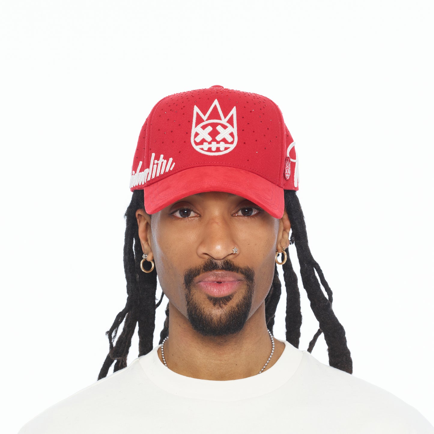 Cult's Mesh Back Trucker Hat "Crystal Burst" In Racing Red