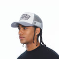 Cult's Mesh Back Trucker Hat "Fxxk Normal, I Want Magic" In Cool Grey