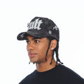 Cult's Mesh Back Trucker Hat "Old English Crystal Logo" In Black Camo