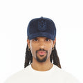 Cult's Mesh Back Trucker Hat "Jacquard" In Navy
