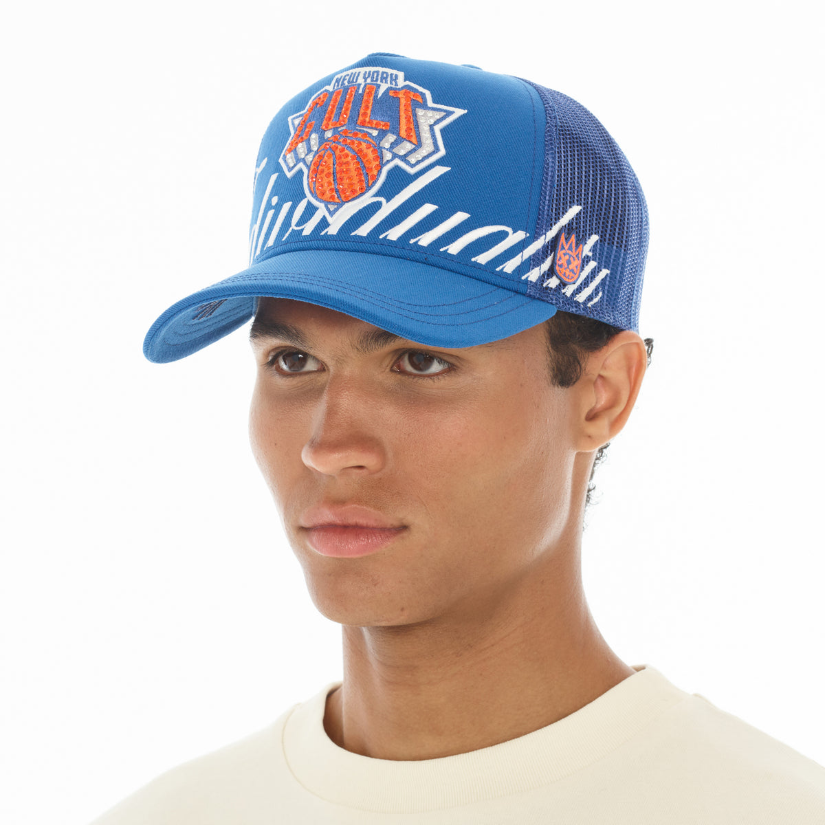 Cult X Knicks Mesh Back Trucker Hat in Princess Blue *PREORDER*