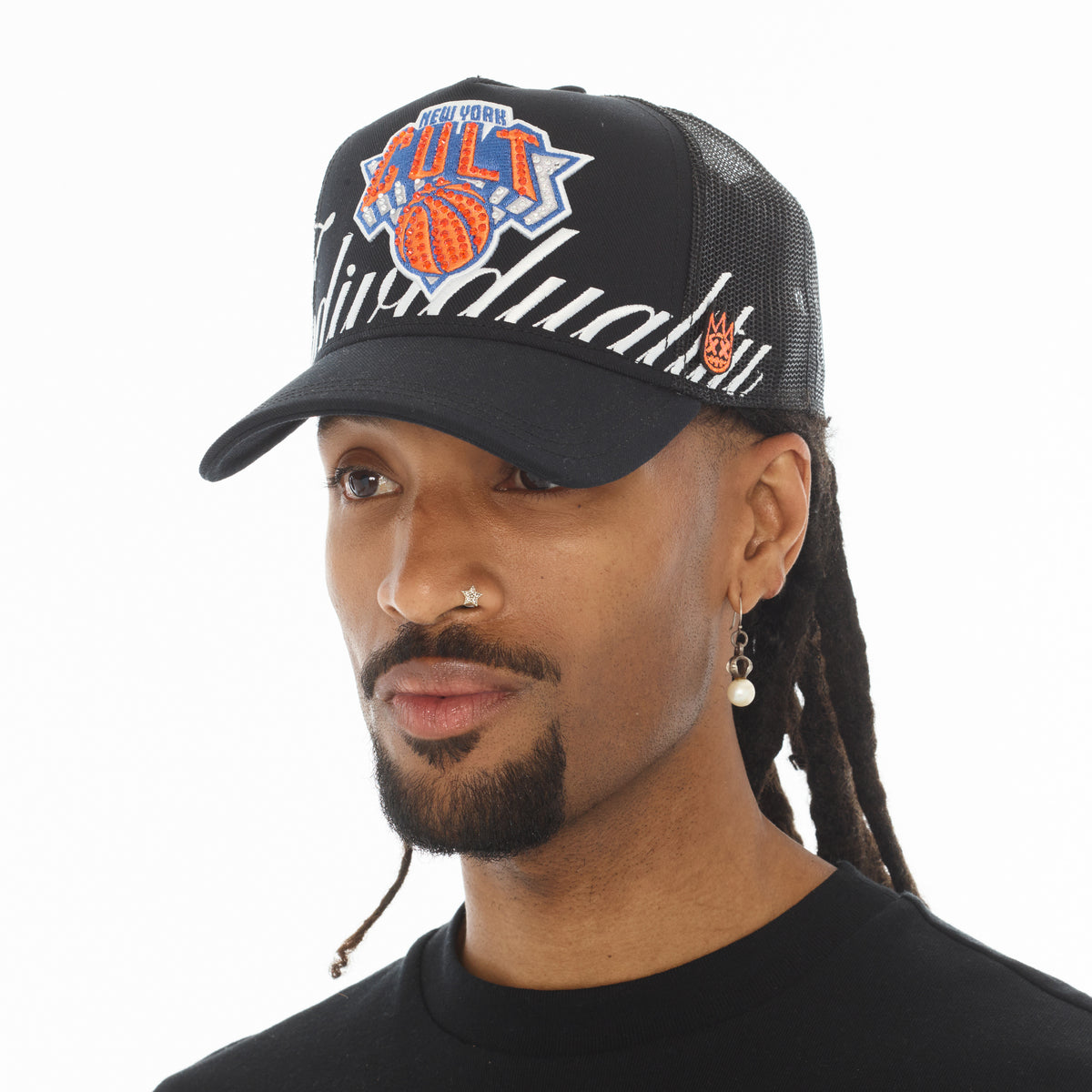 Cult X Knicks Mesh Back Trucker Hat in Black *PREORDER*