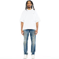 Cult's Oversized Short Sleeve Crew Neck Tee In White