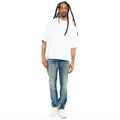 Cult's Oversized Short Sleeve Crew Neck Tee In White