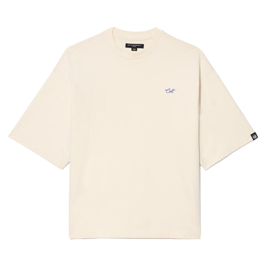 Cult's Oversized Short Sleeve Crew Neck Tee In Winter White