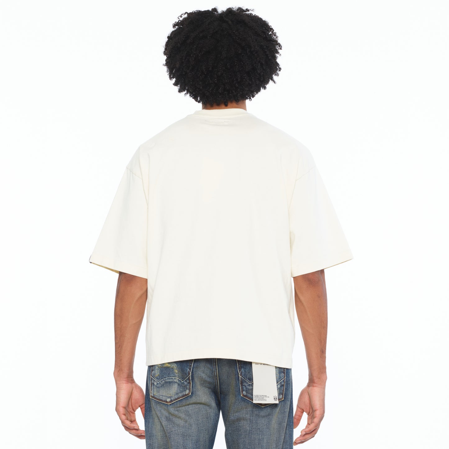 Cult's Oversized Short Sleeve Crew Neck Tee In Winter White