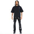 Cult's Oversized Short Sleeve Crew Neck Tee In Black