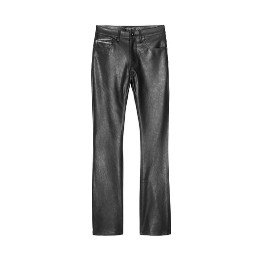 Cult's Vegan Leather Lenny Bootcut 603 Jeans In Black