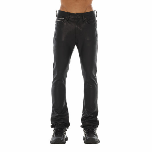 Cult's Vegan Leather Lenny Bootcut 603 Jeans In Black