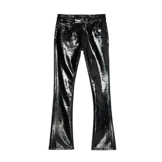 Cult's Patten Leather Lenny Bootcut 603 Jeans In Black