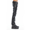 Cult's Patent Leather Lenny Bootcut 603 Jeans In Black