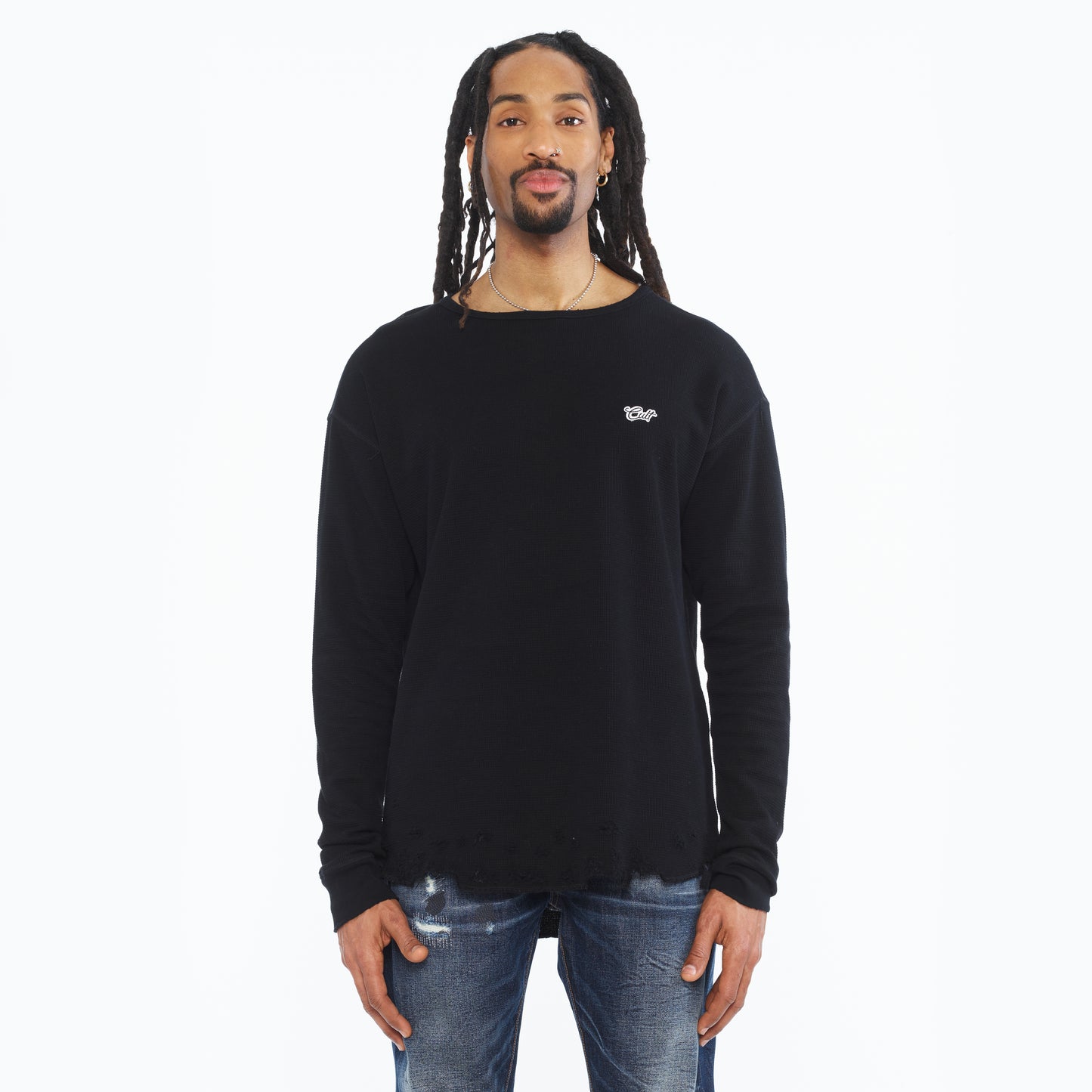 Cult's Long Sleeve Thermal Shirt In Black