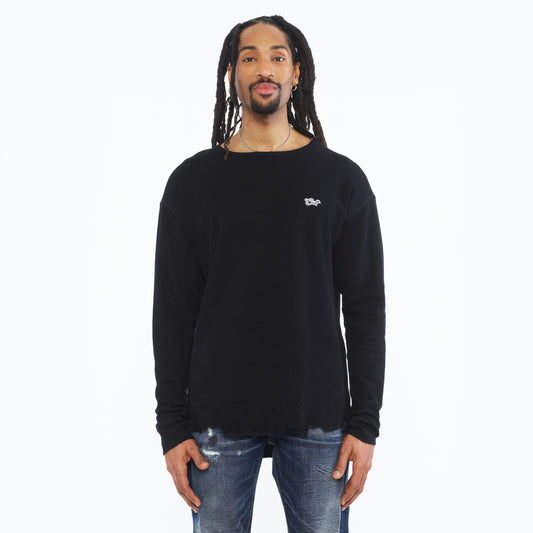 Cult's Long Sleeve Thermal Shirt In Black