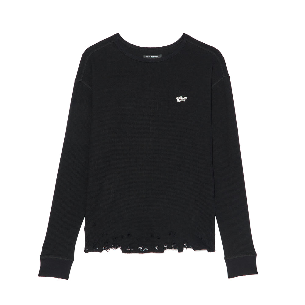 Cult's Long Sleeve Thermal Shirt In Black
