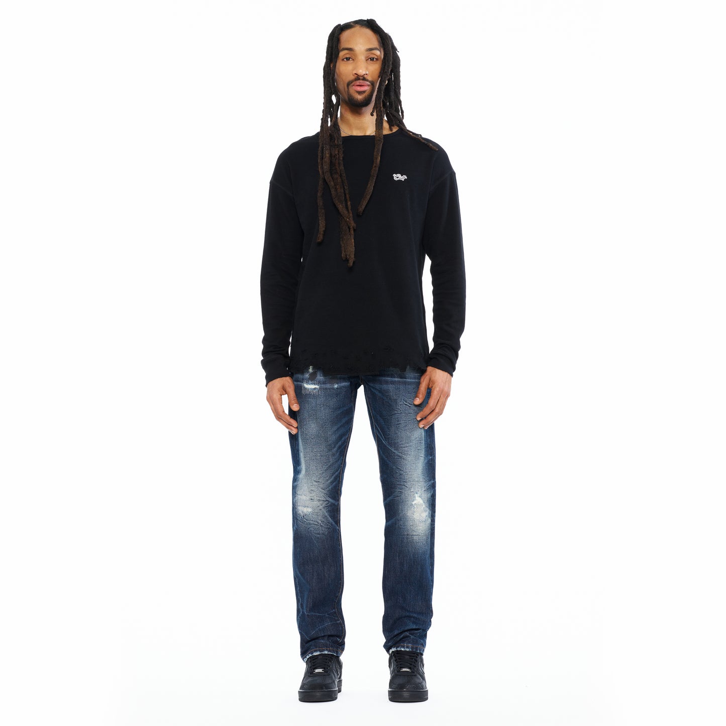 Cult's Long Sleeve Thermal Shirt In Black