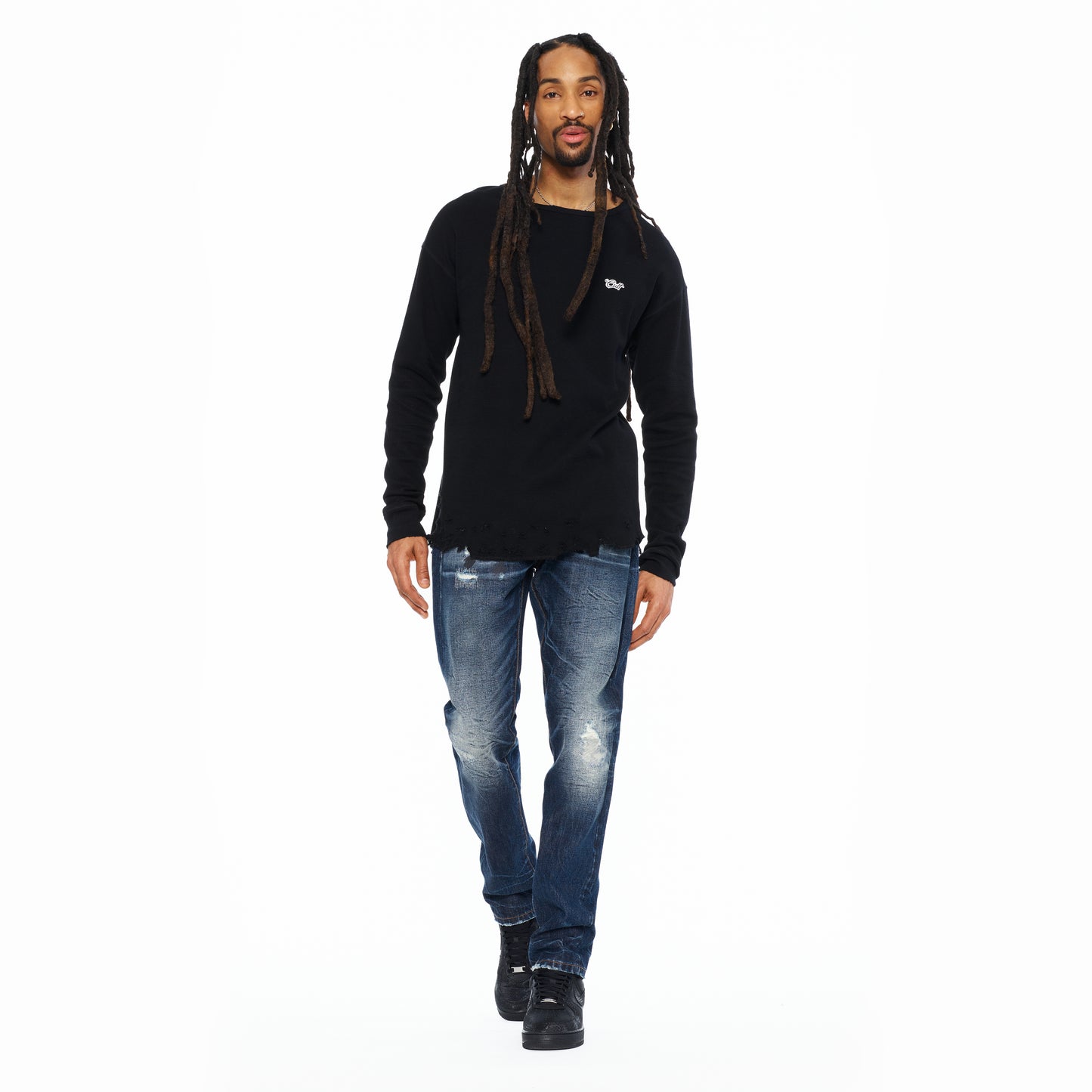Cult's Long Sleeve Thermal Shirt In Black