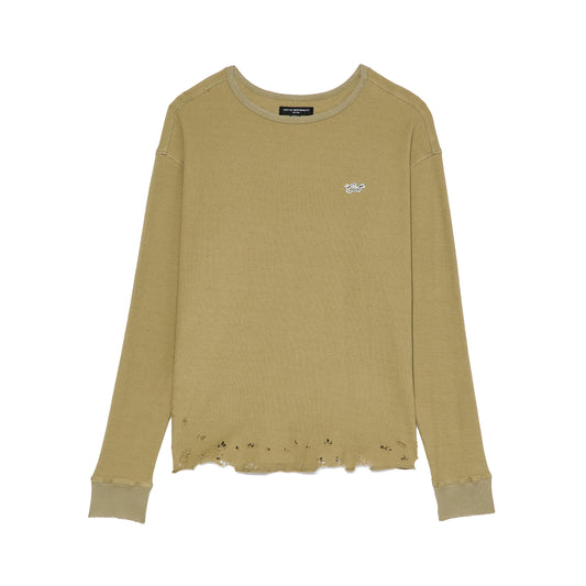 Cult's Long Sleeve Thermal Shirt In Sage Green