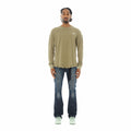 Cult's Long Sleeve Thermal Shirt In Sage Green