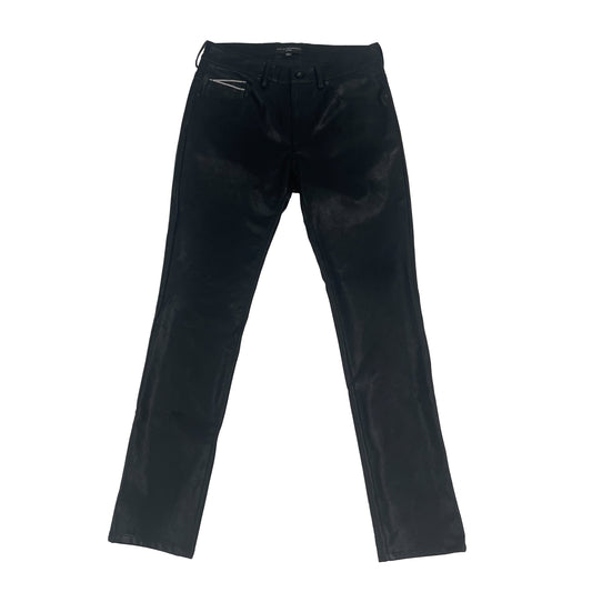 Cult's Vegan Leather Rocker Slim 602 Jeans In Black