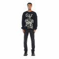 Cult's Vegan Leather Rocker Slim 602 Jeans In Black