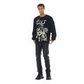 Cult's Vegan Leather Rocker Slim 602 Jeans In Black