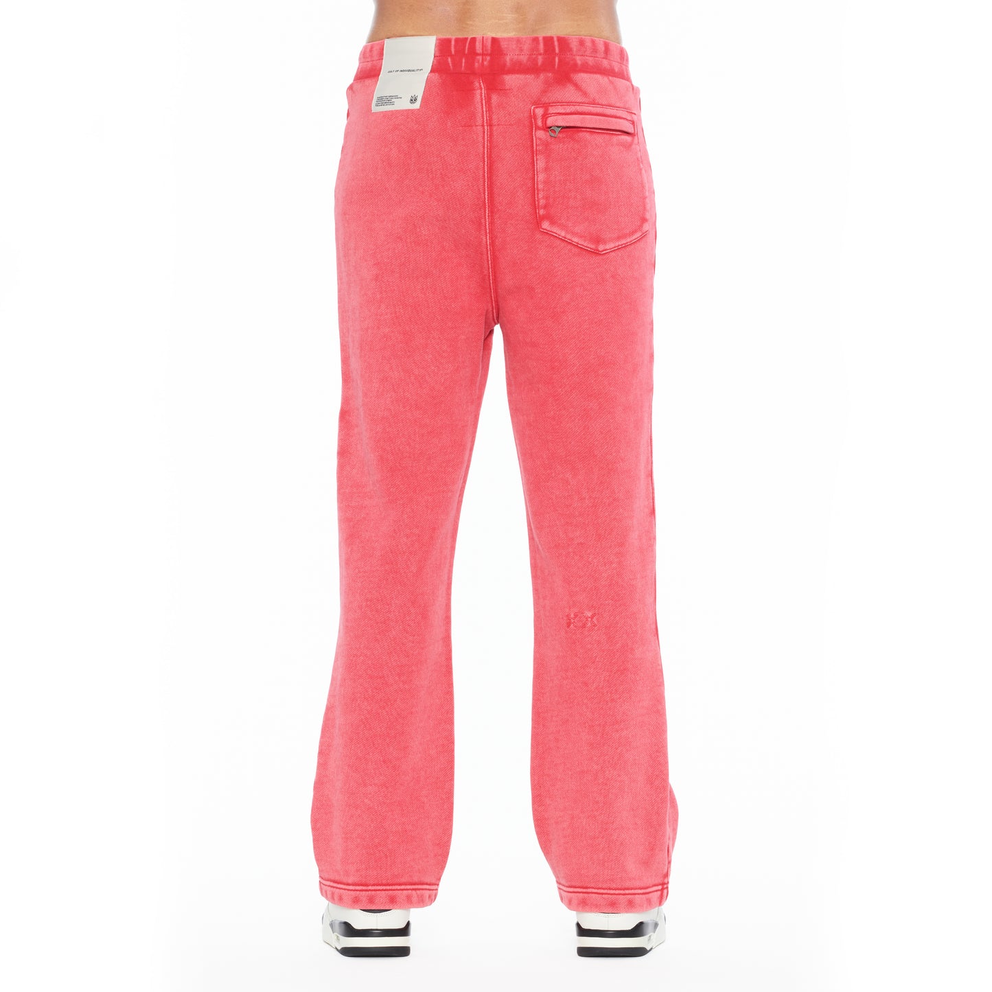 Cult's French Terry Open Hem Sweatpants 620 Grams In Racing Red