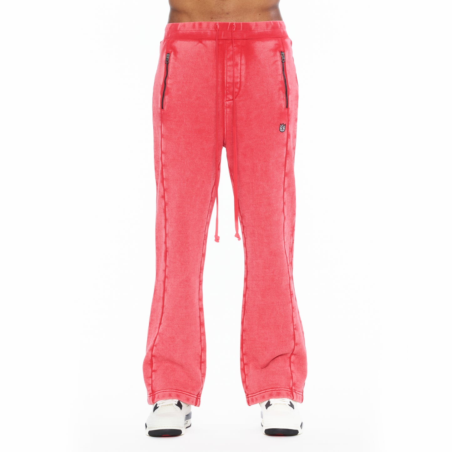 Cult's French Terry Open Hem Sweatpants 620 Grams In Racing Red