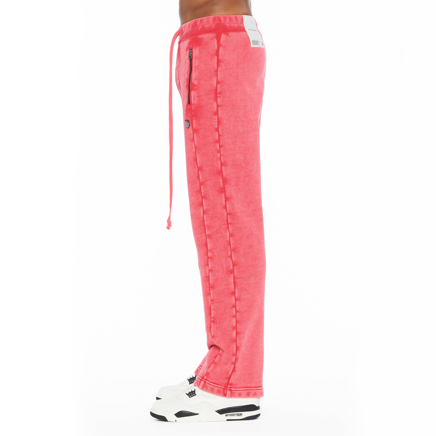 Cult's French Terry Open Hem Sweatpants 620 Grams In Racing Red