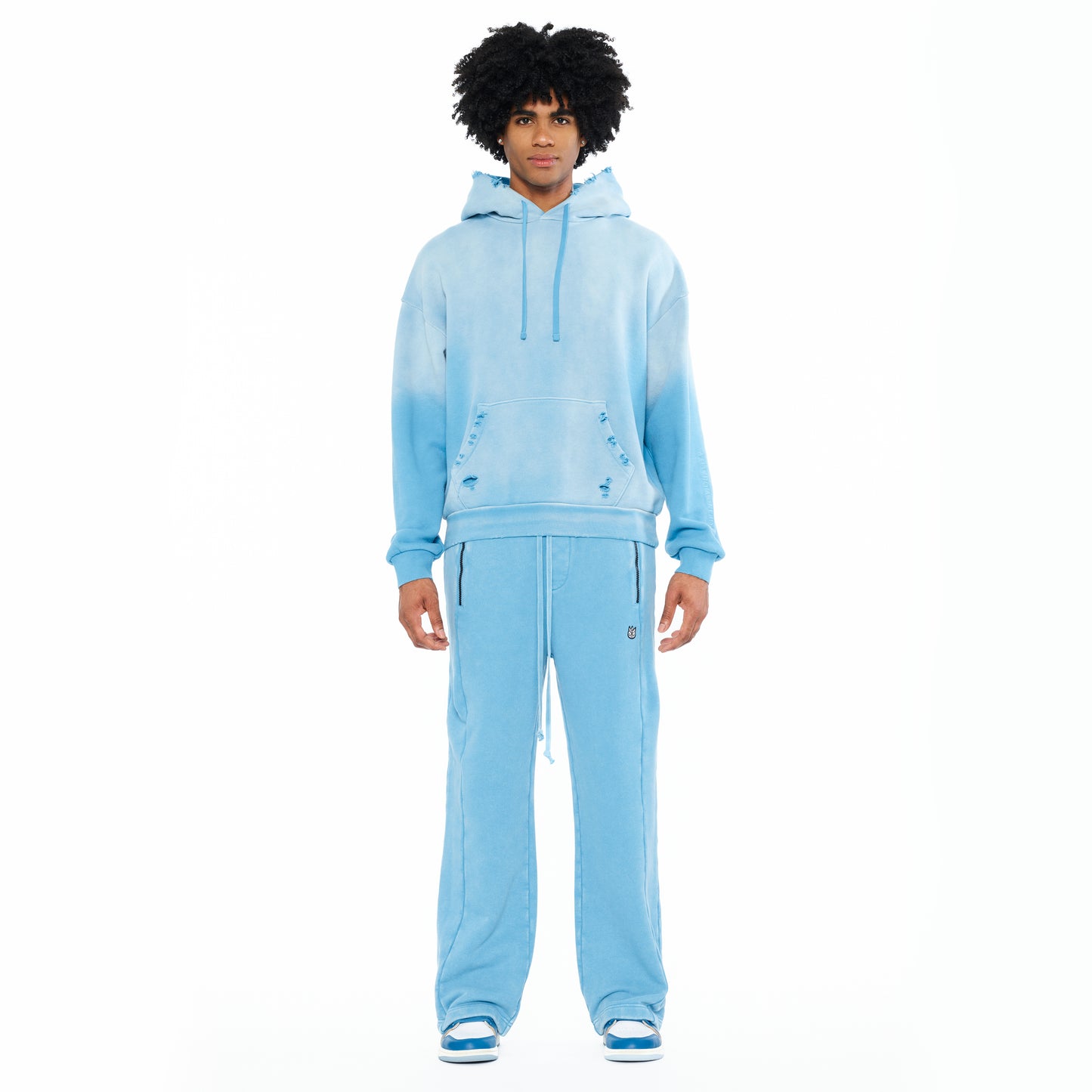 Cult's French Terry Open Hem Sweatpants 620 Grams In Navagio Bay