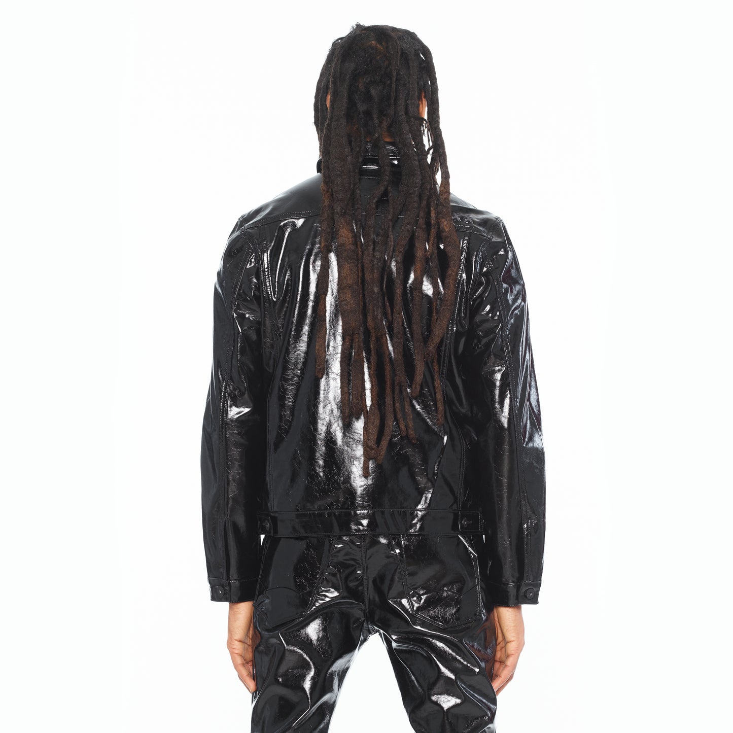 Cult's Type II Patent Leather Black Jacket In Black