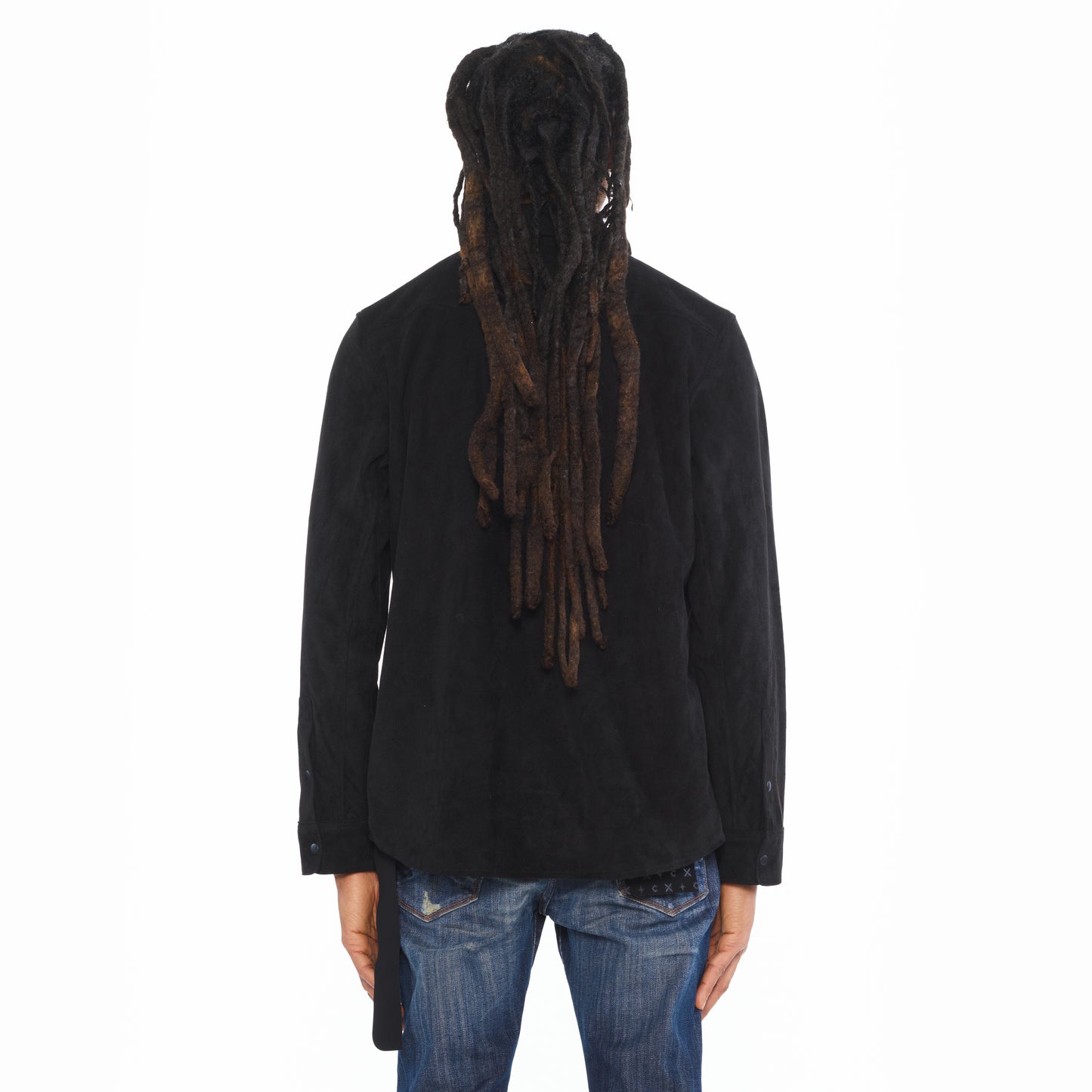 Cult's Classic Suede Full Button Shirt In Black