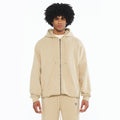 Cult's French Terry Zip Hooded Sweatshirt 620 Grams In Cream