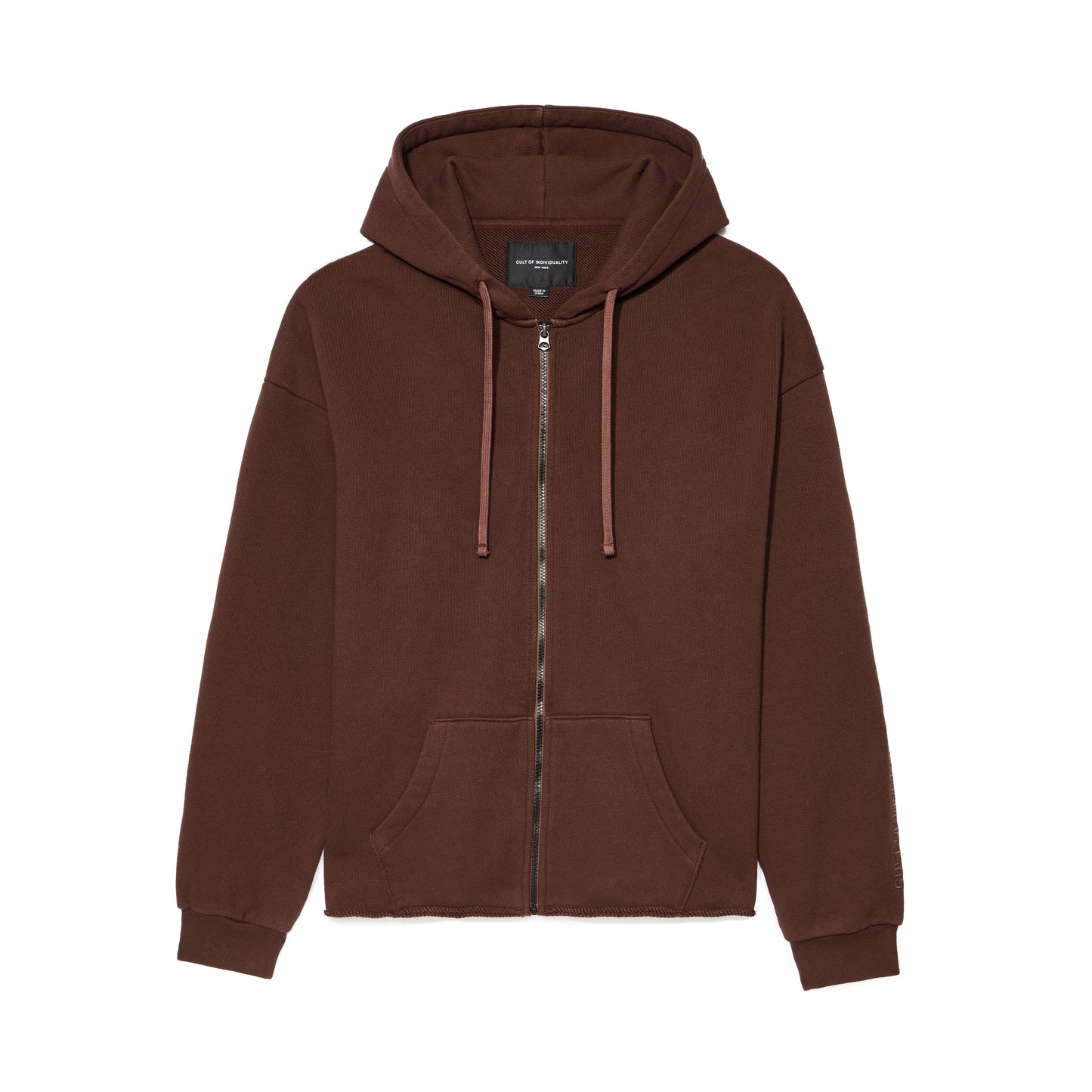 Cult's French Terry Zip Hooded Sweatshirt 620 Grams In Pinecone