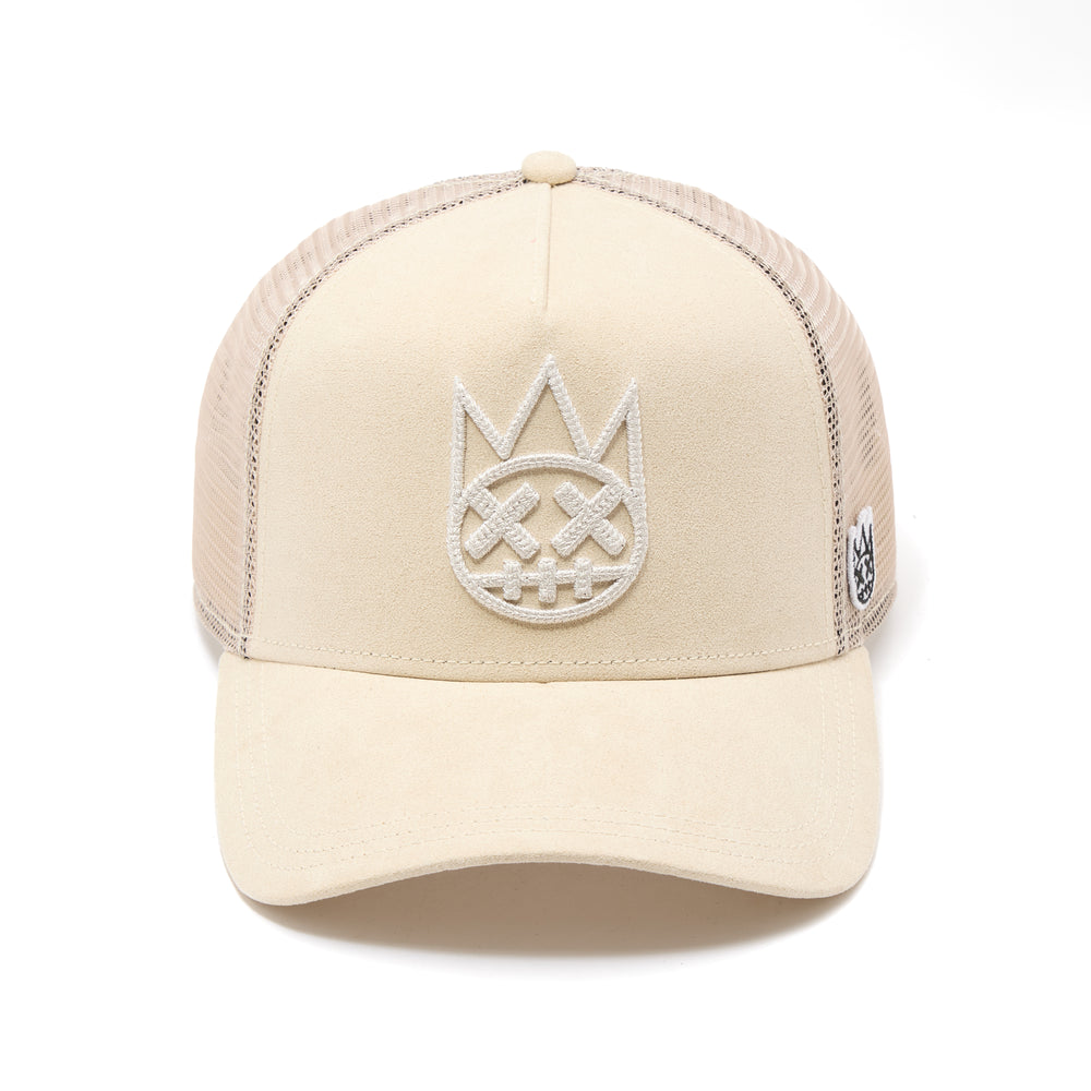 Cult's Logo Mesh Back Trucker Hat In Cream