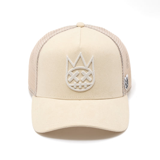 Cult's Logo Mesh Back Trucker Hat In Cream