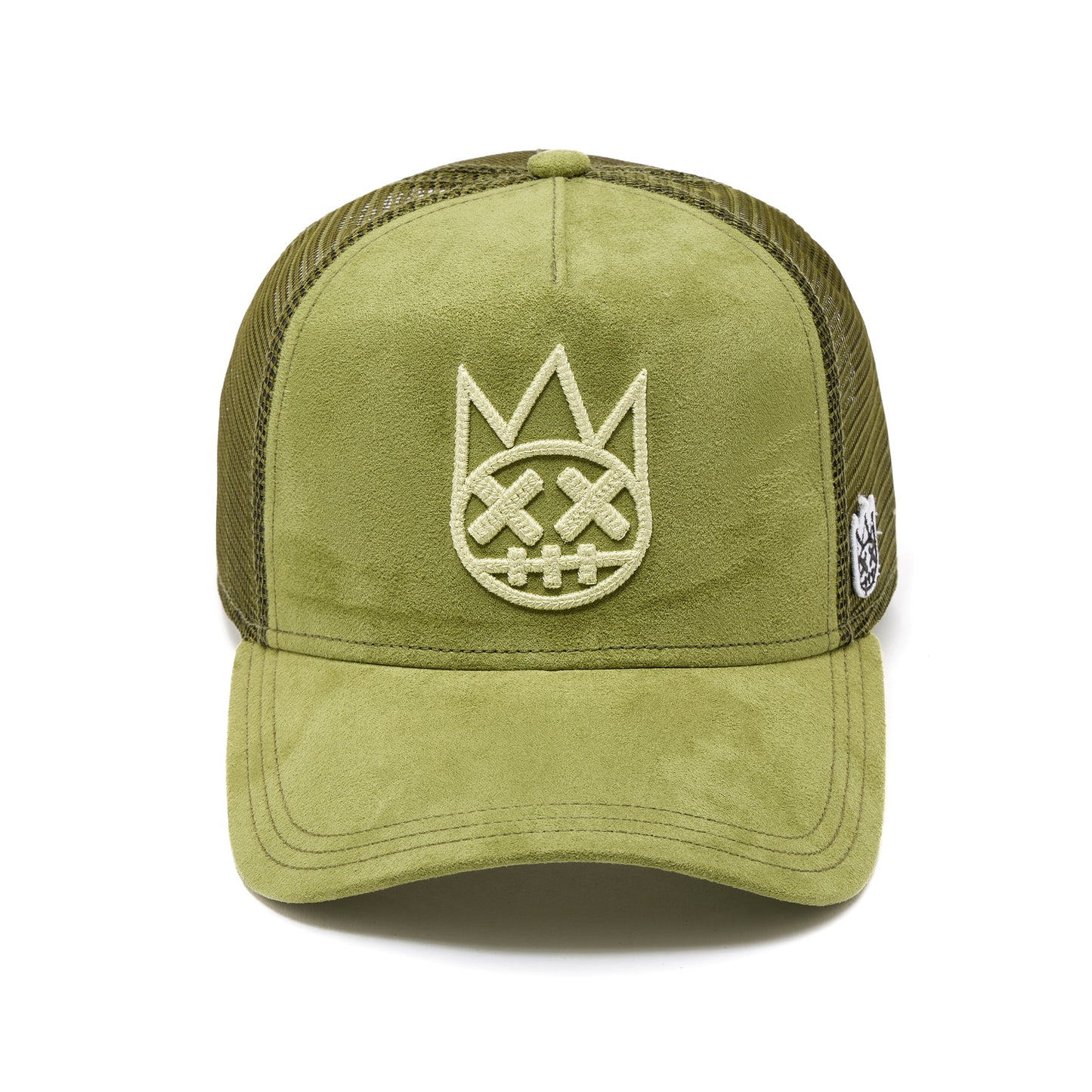 Cult's Logo Mesh Back Trucker Hat In Sphagnum