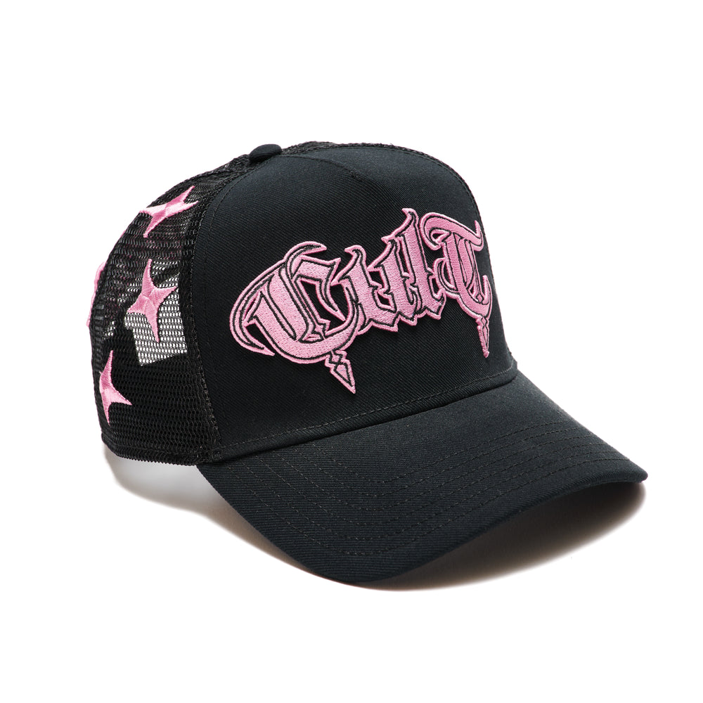 "LIFE IS PAIN" HAT IN BLACK
