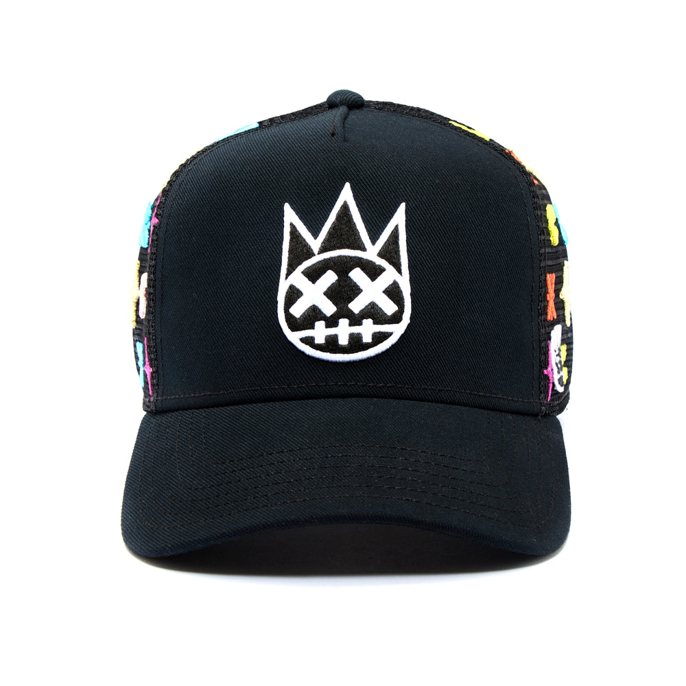 Cult's Cult Logo Pattern Hat in Black Pattern