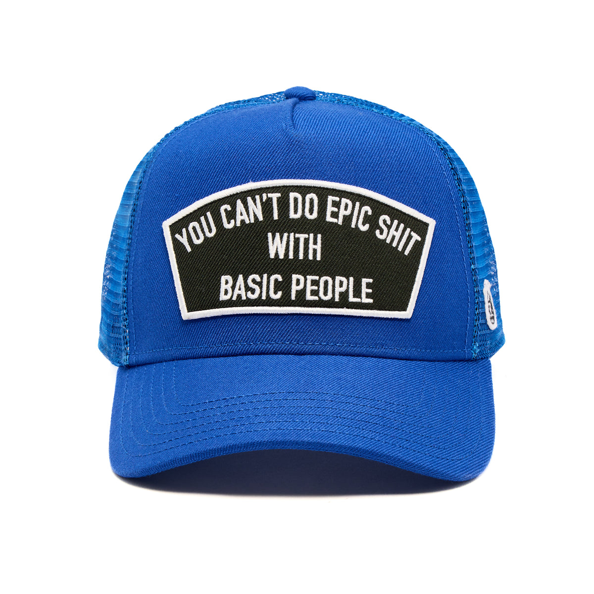Royal Blue Trucker Hat – Epic Design, Mesh Back, Curved Visor