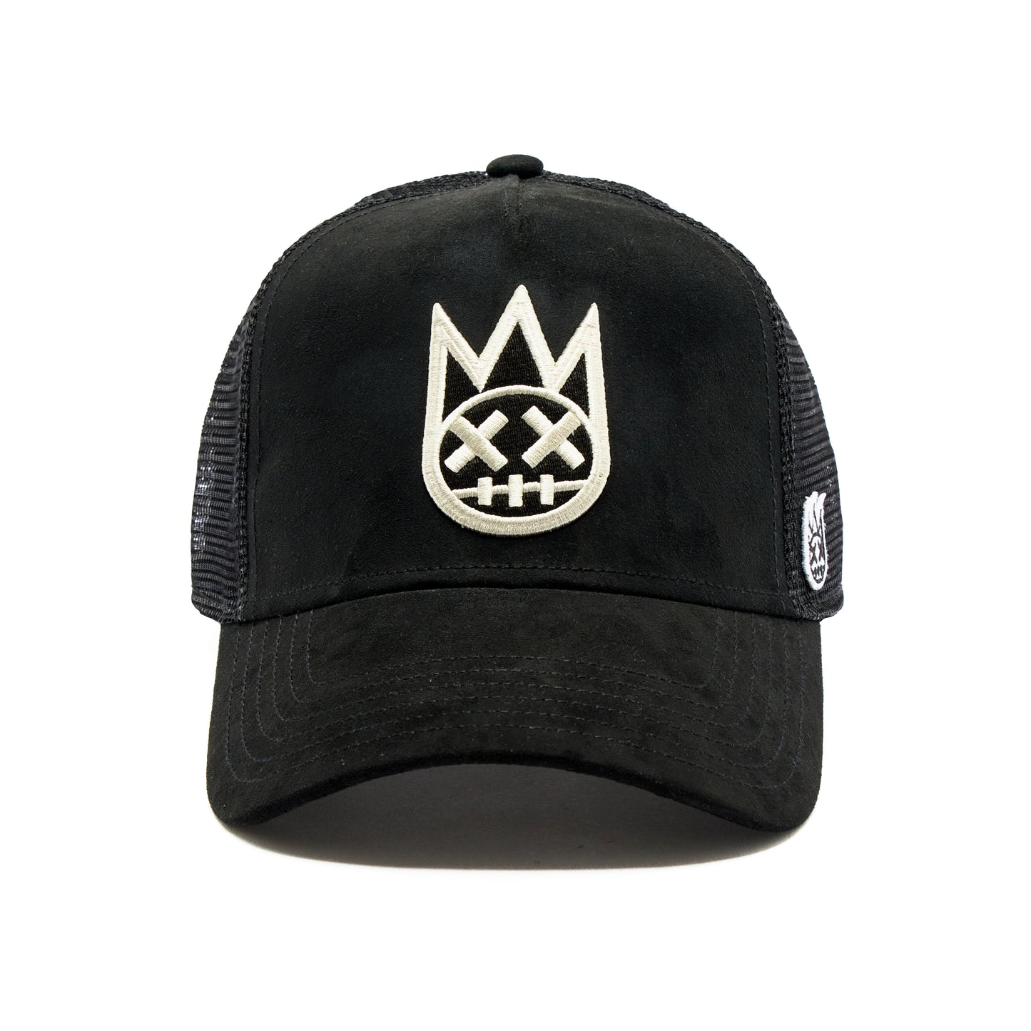 Cult's Clean Logo Mesh Back Trucker Hat in Black