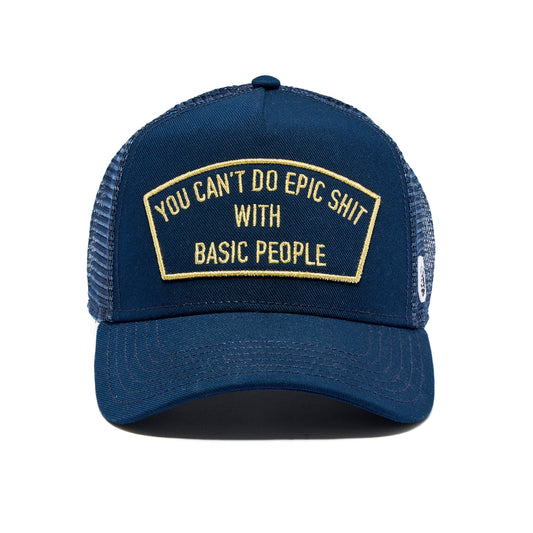 Can’t Do Epic Sh*t Trucker Hat – Navy, Mesh Back, Curved Visor